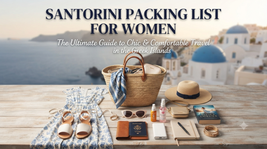 Santorini packing list for wome