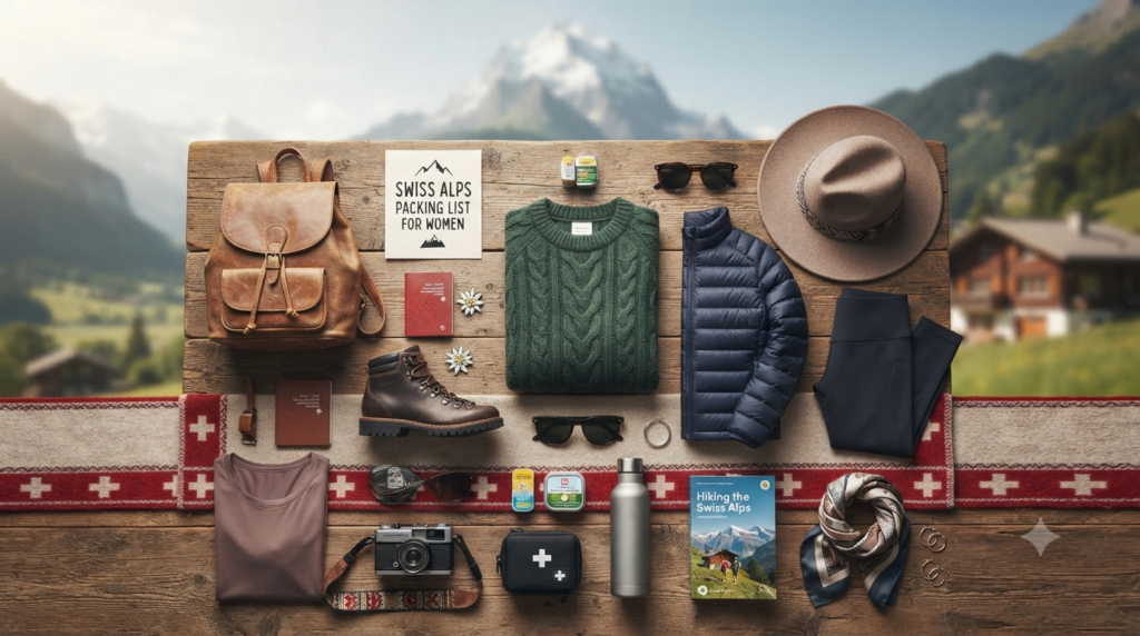 Swiss Alps packing list for women